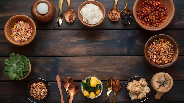 Zestaw potraw i przypraw